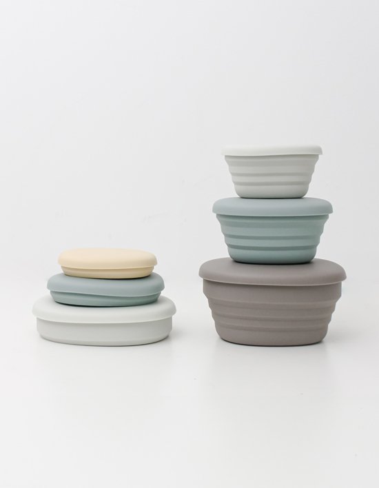 [실리샵] 국산 실리콘 접이식 용기 3size 4color (택1)