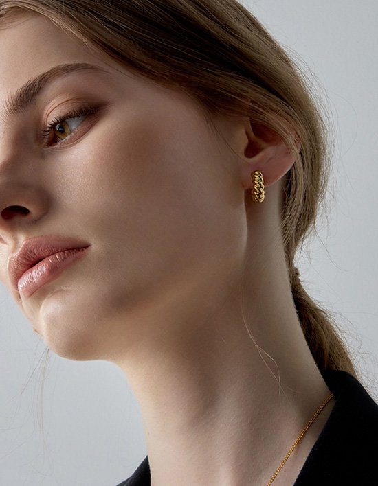 [르쏭드비] 클레어 이어링 (골드)