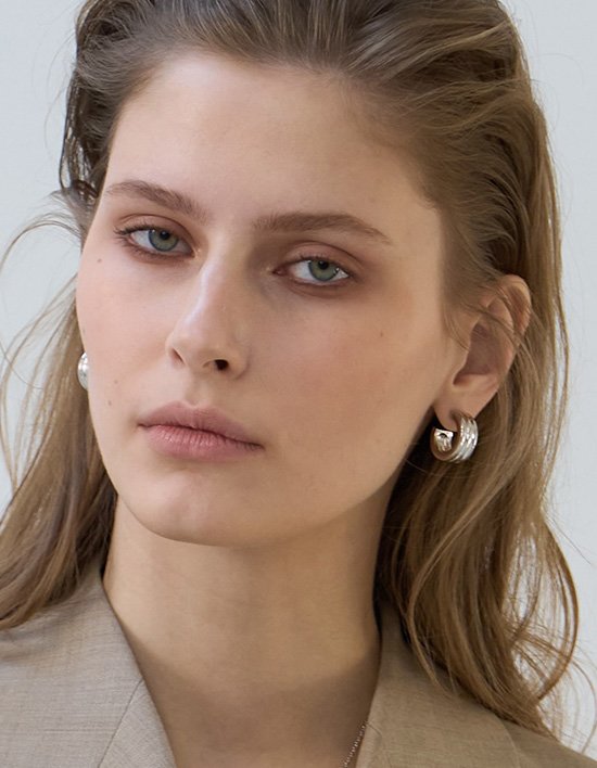 [르쏭드비] 코일 이어링 (실버)