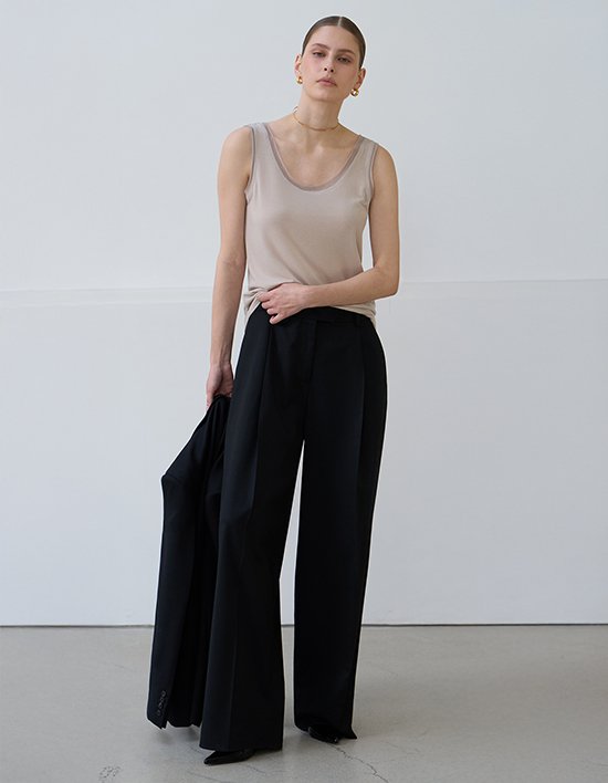 [르쏭드비] 컷아웃 슬리브리스 (그레이 몬) 2종 (택1)