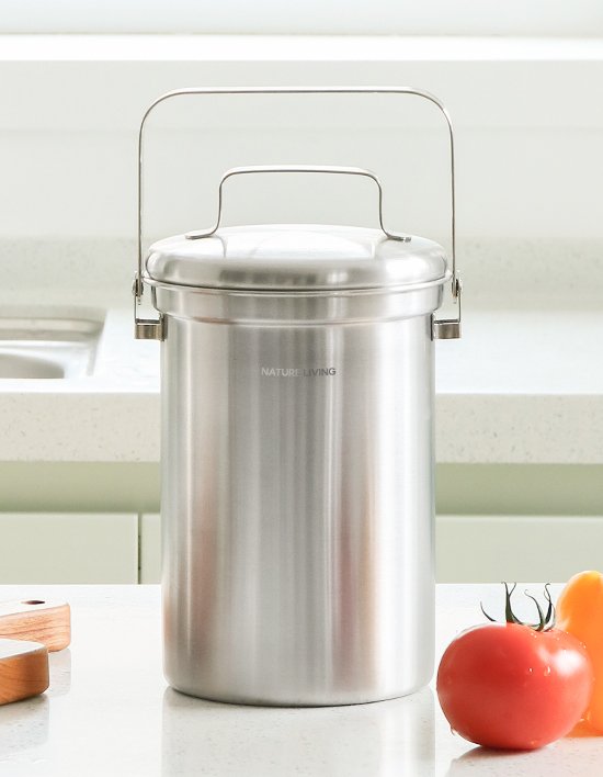 [네이쳐리빙] 올스텐 304 주방 음식물쓰레기통 3L (단품)
