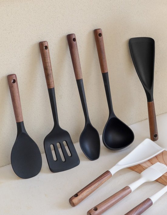 [네이쳐리빙] 릴리브 월넛 플렉시블 실리콘 조리도구 7종 택1