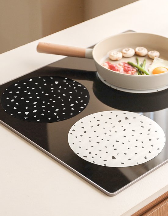 [네이쳐리빙] (1+1)모던테라조 실리콘 인덕션 보호매트 2P 2종 (택1)