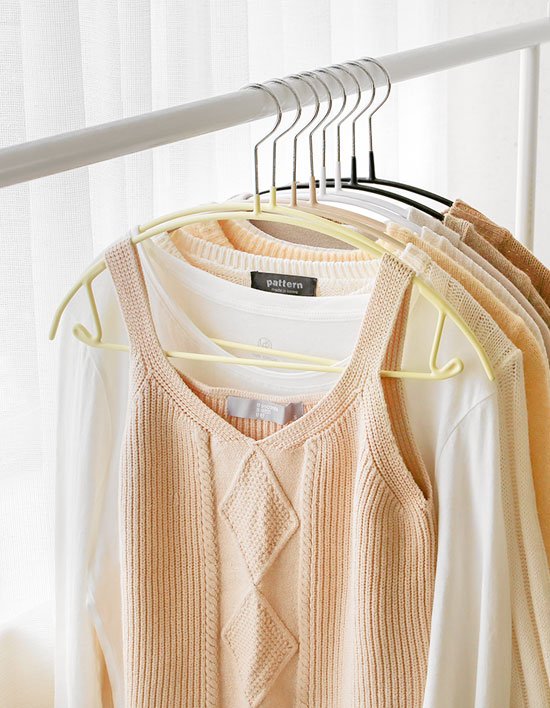 [네이쳐리빙] 논슬립 코팅 상하의 니트 옷걸이 30p + 1단 바지걸이 20p 세트
