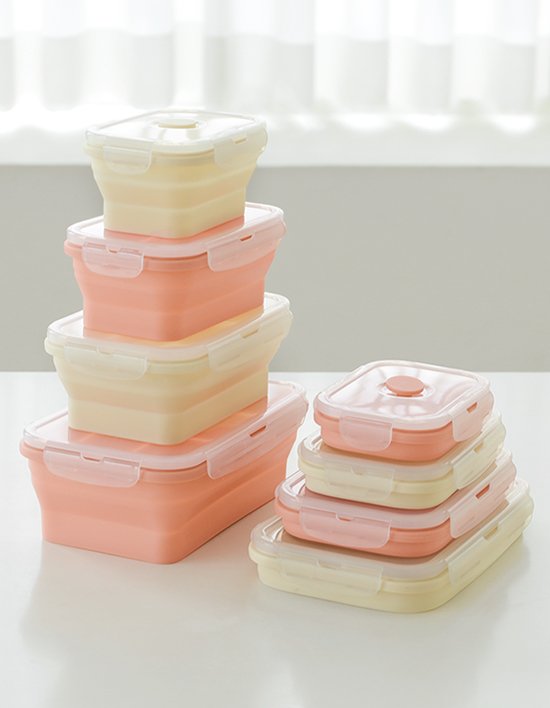 [네이쳐리빙] 릴리브 스팀홀 실리콘 접이식 밀폐용기 350ml 총2P 외 3종 택1