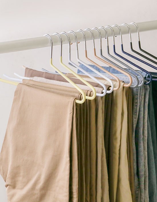 [네이쳐리빙] 논슬립 코팅 1단 바지걸이 / 상하의 니트 옷걸이 (택1)