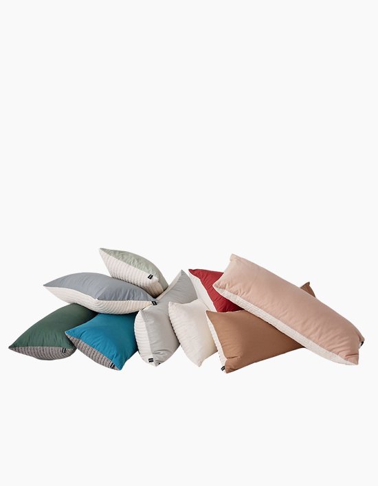 [콤마씨] 실키코튼 양면 사각 롱 베개커버 7종 (택1)