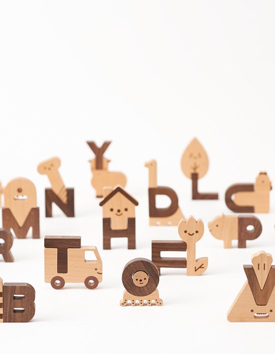 [이응이] 알파벳 블록 원목 장난감 ([이응이] 알파벳 블록 원목 장난감)