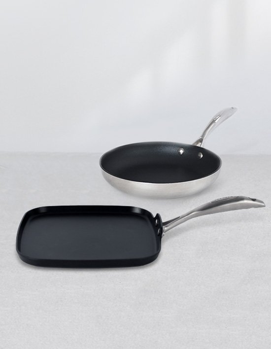 [스칸팬] 가성비 2종 세트 (HaptIQ 팬 24cm + ProIQ 그리들 28cm) (가성비 2종 세트)