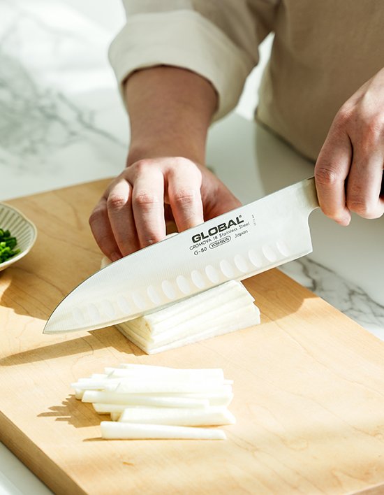 [글로벌] G-80 산도쿠나이프 18cm, 딤플 ( G-80)