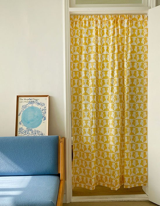 [메이커스무브먼트] 헤이 옐로우 플라워 포인트 커튼 6종 (택1)