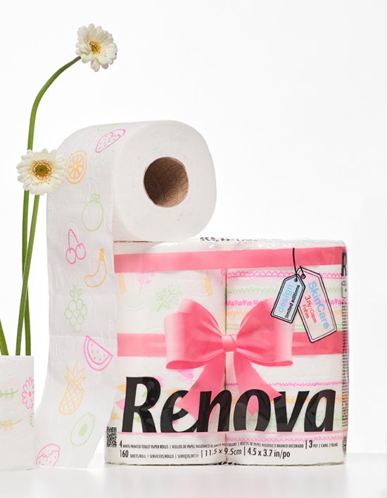 [레노바] 3겹 베리로즈에디션 3겹 화장지 (4롤 X 4팩)