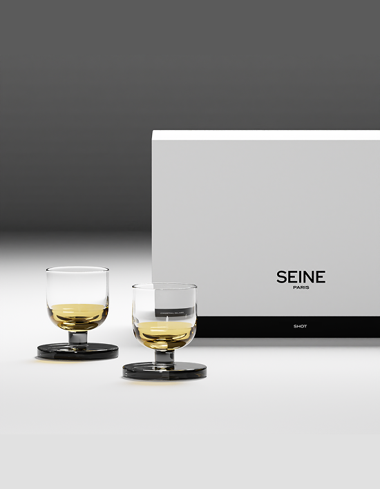 [센느파리] SEINE PARIS 크리스탈 글라스 NO.4 샷 글라스잔 2P 세트