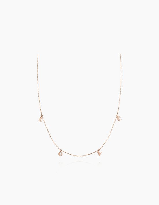 [티르리르] 14K 쇼러브 올 0.01ct 다이아 목걸이 (핑크골드)