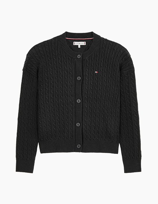 [타미힐피거 키즈] 케이블 가디건 BLACK
