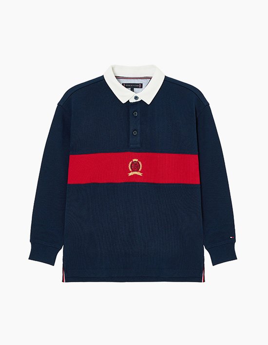 [타미힐피거 키즈] 크레스트 그래픽 폴로셔츠 DARK NIGHT NAVY