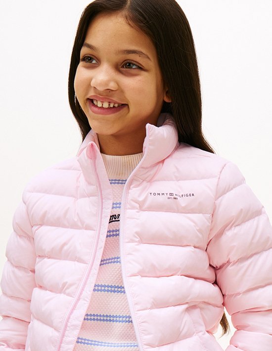 [타미힐피거 키즈] 온라인단독 에센셜 라이트 다운 PINK