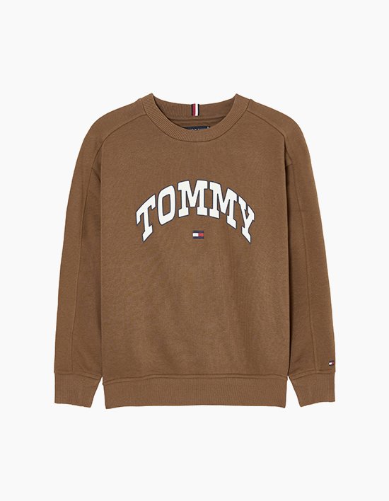 [타미힐피거 키즈] 레이즈 프린트 스웨트 셔츠 PECAN NUT STRIPE