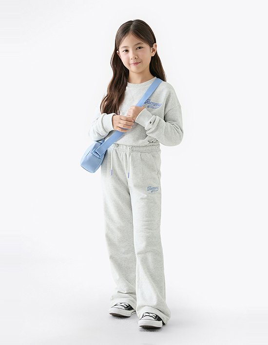 [타미힐피거 키즈] 바시티 플록 스웨트 팬츠 LIGHT GREY