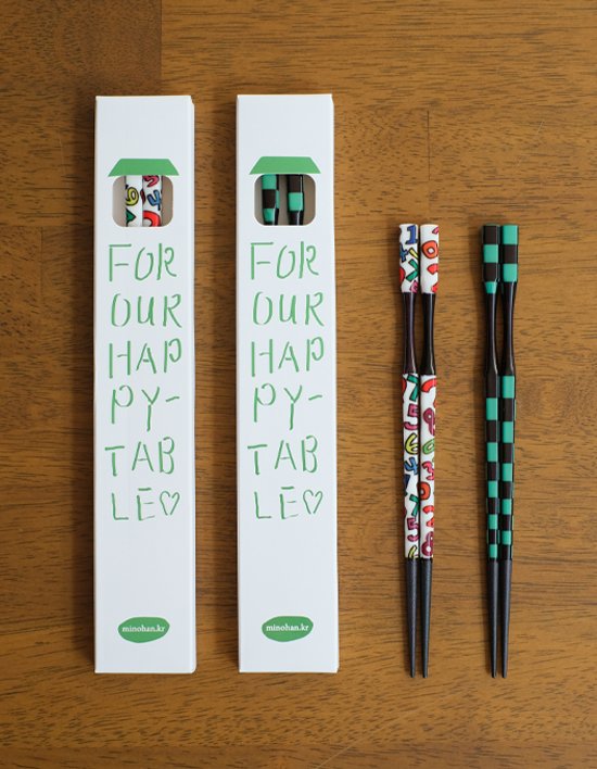 [미노항 코리아] 키즈 로그 젓가락 2종 (택1)