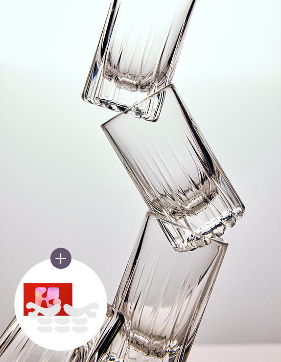 [올킨스] 크리스탈 실리콘 글라스 스트레이트/위스키잔 (60ml)