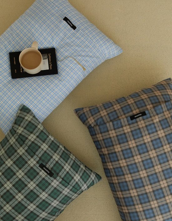 [마틸라] 노튼클래식 40수 순면 체크 베개커버 3종(택1)