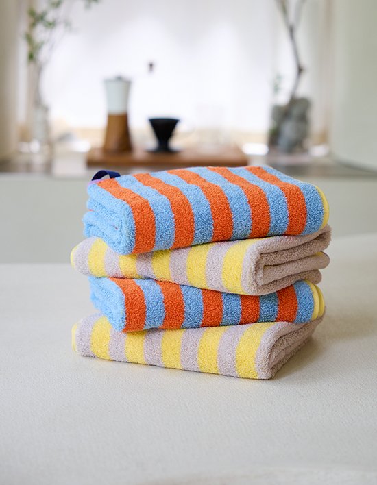 [키리키리리빙] 런던모닝 스트라이프 수피마 수건 260g (단품)