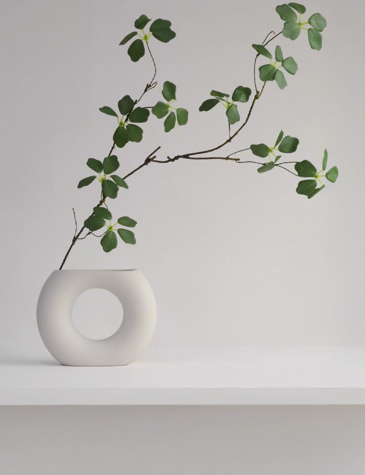 [데일리오브젝트] 링베이스 세라믹 꽃병 인테리어 오브제 도자기 화병 B