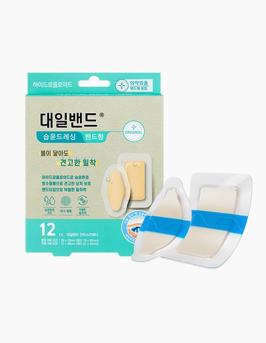 [대일밴드] 안티스카메디 하이드로콜로이드 습윤밴드 혼합형 12매 완전방수
