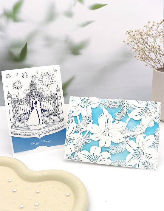 [마음담아] 블루밍 로얄 웨딩 카드  2종 1세트 (단품)