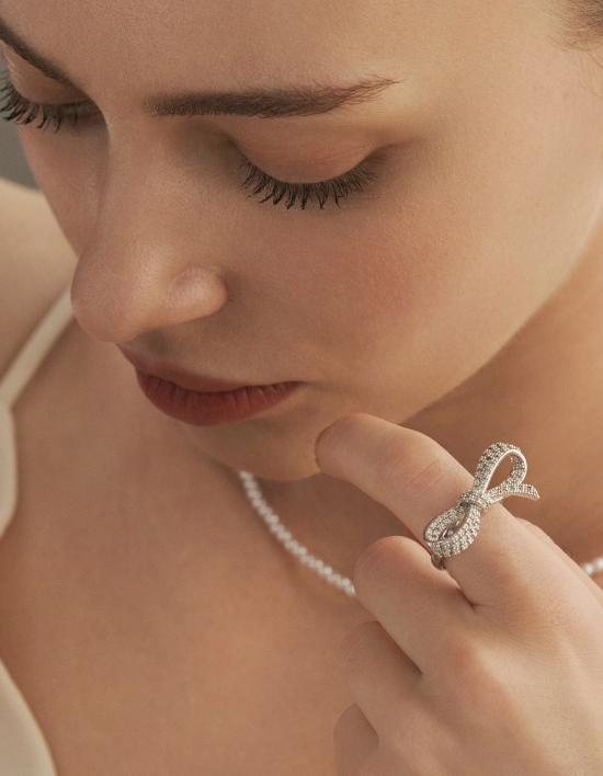 [헤일로] 드레이프 리본 반지