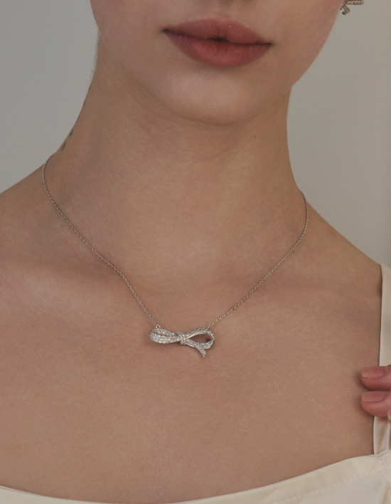 [헤일로] 드레이프 리본 목걸이