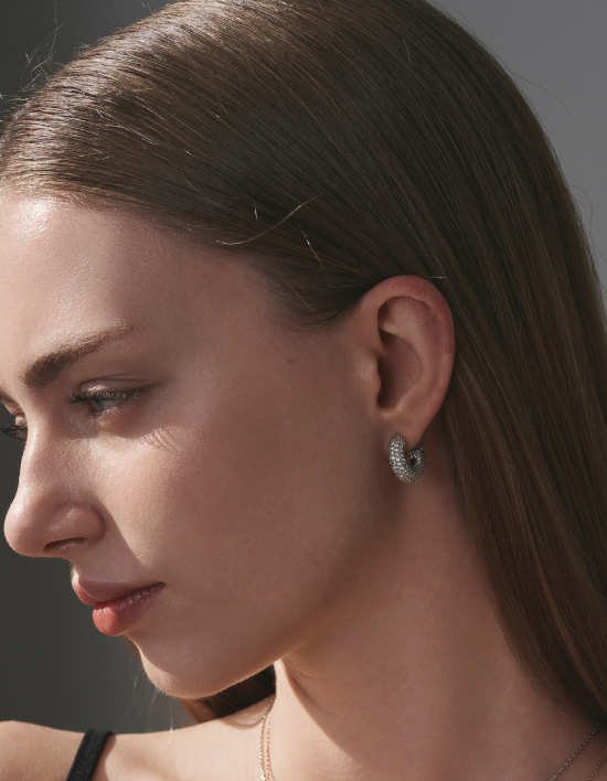 [헤일로] 스몰 파베 이어링 3종 (택1)