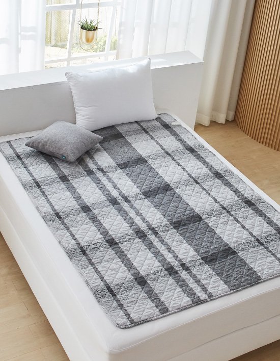 [한일의료기] 국내생산 프리미엄 전기요 체크그레이