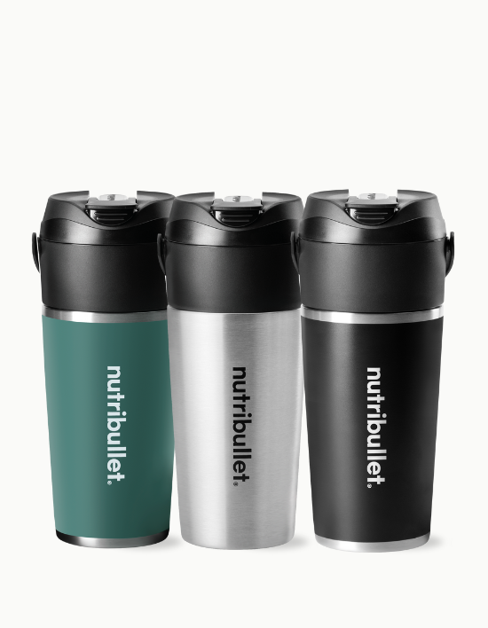 [뉴트리불렛] 플립 24시간 보냉 텀블러 블렌더 믹서기 590ml 빨대+세척솔 포함