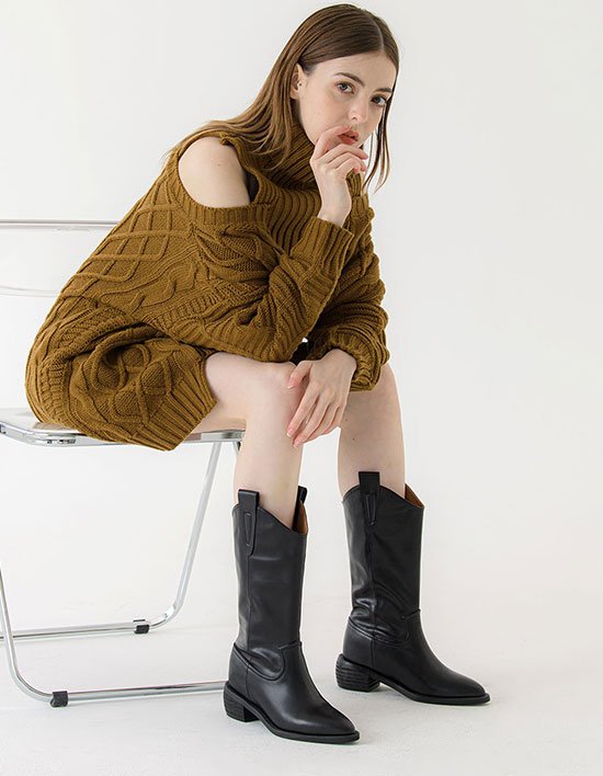 [에펠클래식](주문제작상품) 101 비건 웨스턴 부츠 블랙,브라운,베이지 (택 1)