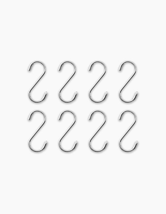 [JAJU] 스테인리스 S자 고리 8P_소 (스틸그레이)