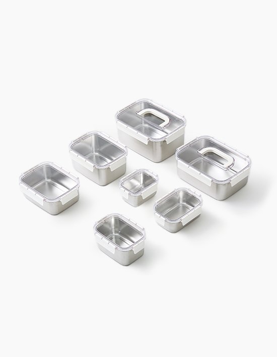 [JAJU] 보관이 편리한 스텐 모듈러 밀폐용기 7종 (택1)