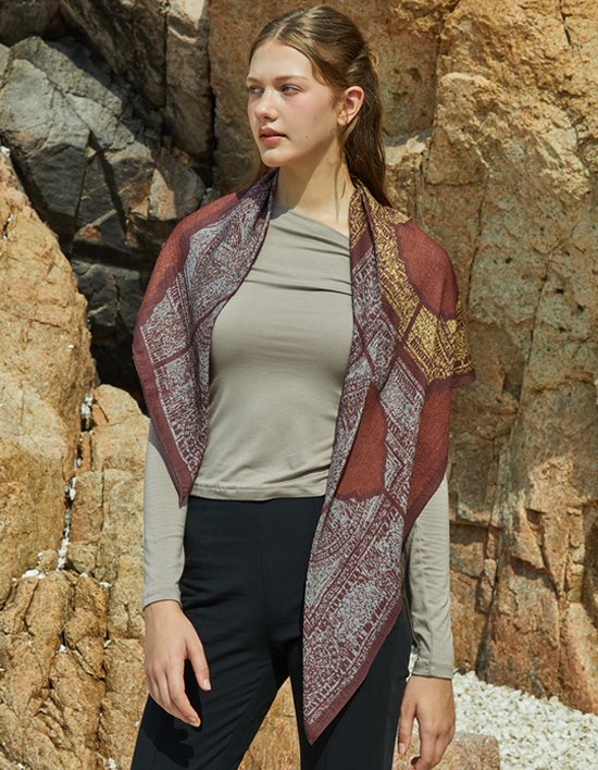 [아나메종] 사일런트 리마크 실크울 스카프 (사일런트 리마크)