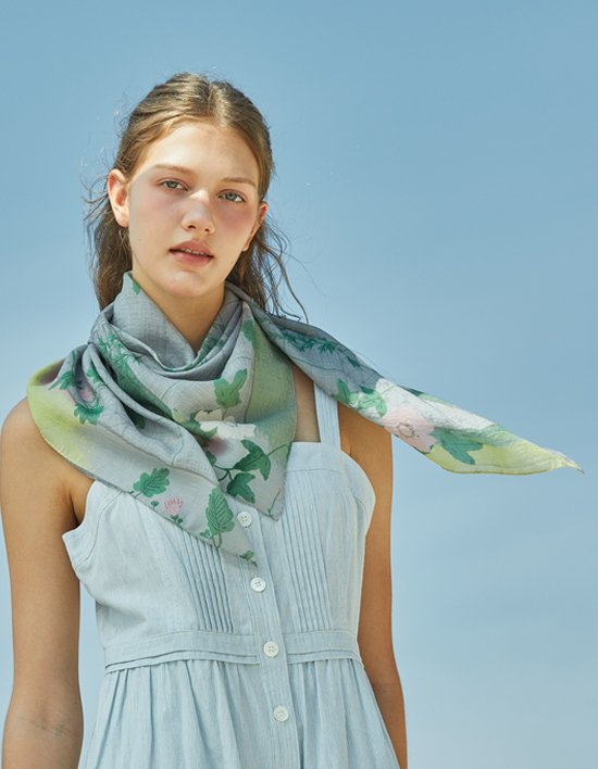 [아나메종] 캄 플레이스 실크울 스카프 (캄 플레이스)