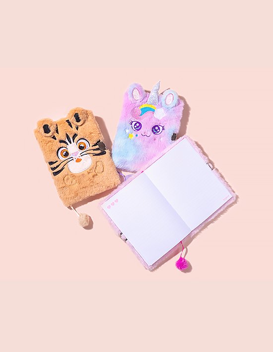 [빅키드] FUR 퍼 자물쇠 다이어리 비밀 일기장 3종 (택1)