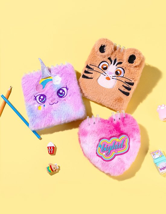 [빅키드] FUR 퍼 스프링 수첩 캐릭터 노트 3종 (택1)