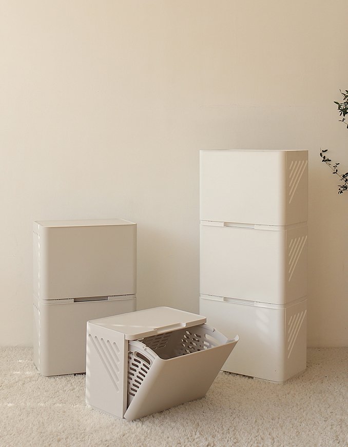 [프로메이드] 밀로 수납함/빨래정리함 1단/2단/3단 6종 (택1)