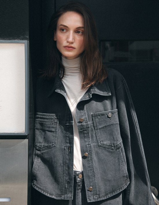 [모어서울] 마크 데님 재킷