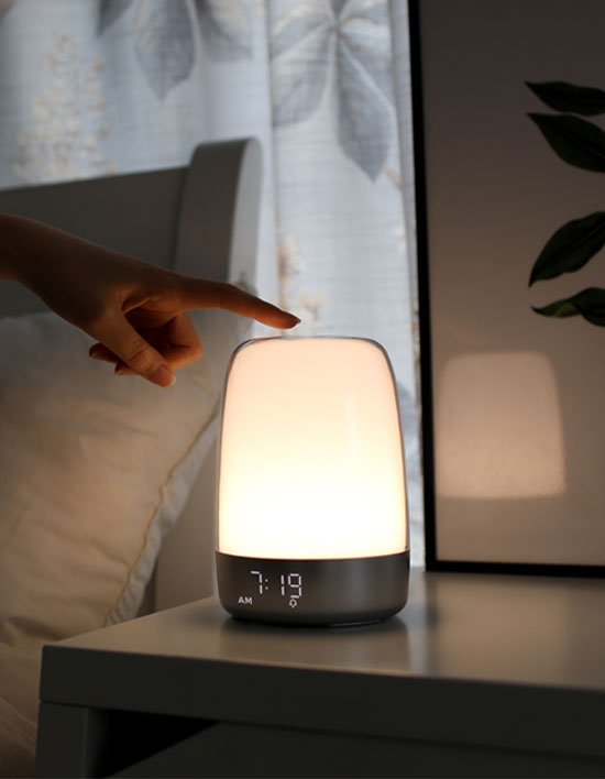 [무아스] 선라이즈 웨이크업 알람시계 무드등 취침등 수면등 조명