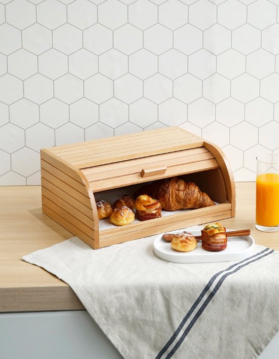 [홈앤하우스] 너도밤나무 브레드박스