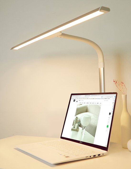 [스피아노] 테드 LED 와이드 스탠드 집게형 SL-W800 PRO (화이트)
