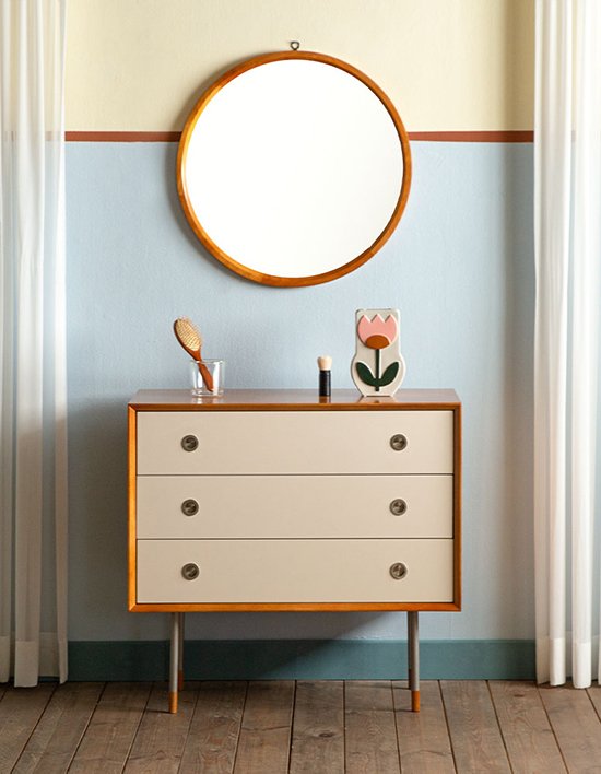 [장미맨숀] 마르틴 원목 3단 서랍장 01 +거울 2종 (택1)