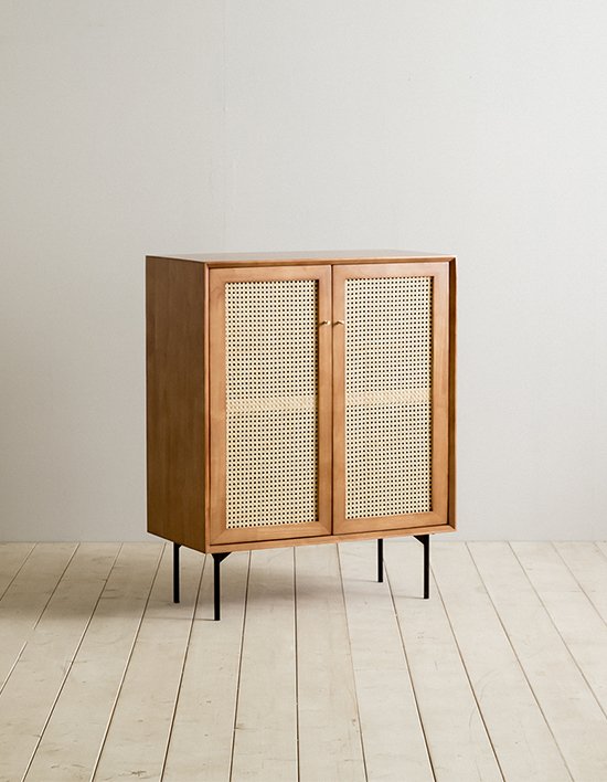 [장미맨숀] 11월 초 입고 후 / 로라 라탄 원목 그릇장 01 2종 (택1)