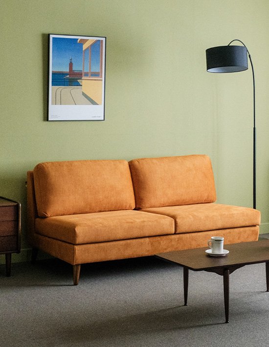 [장미맨숀] [제작상품] 클로이 패브릭 소파 (3인용) 10종 (택1)